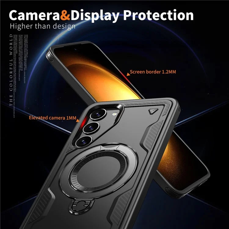 Shockproof Magsafe Kickstand Ring Case for Samsung Galaxy S25 FE Shockproof Magsafe Kickstand Ring Case for Samsung Galaxy S25 FE